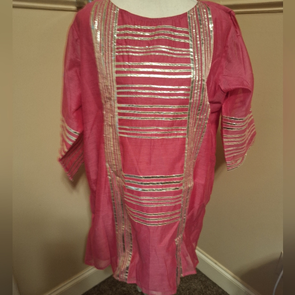 NEW! Pink Cotton Loose Fit Tunic Top! Multiple sizes available